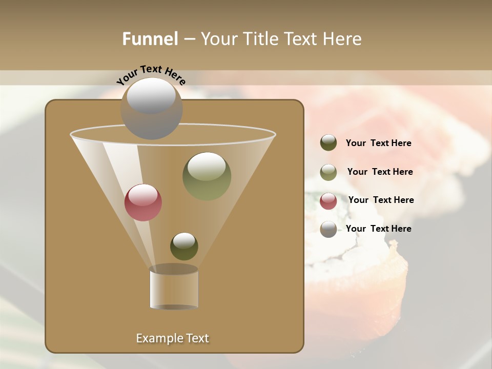 A Plate Of Sushi On A Bamboo Mat PowerPoint Template