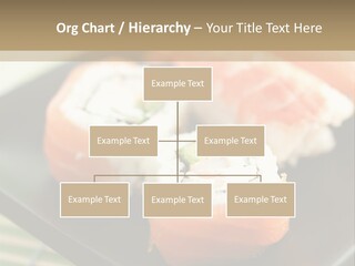 A Plate Of Sushi On A Bamboo Mat PowerPoint Template