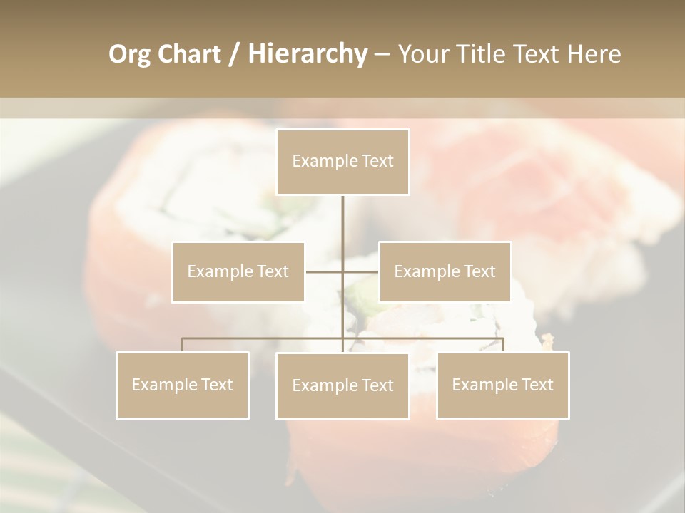 A Plate Of Sushi On A Bamboo Mat PowerPoint Template