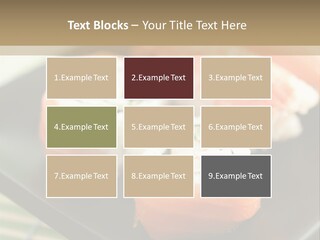 A Plate Of Sushi On A Bamboo Mat PowerPoint Template