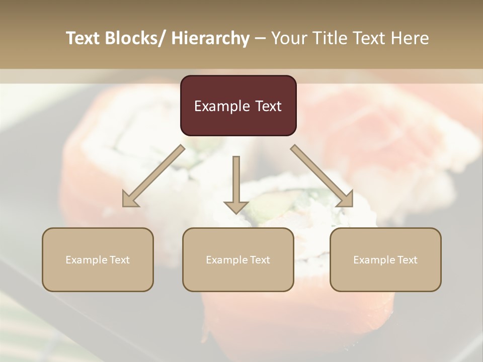 A Plate Of Sushi On A Bamboo Mat PowerPoint Template