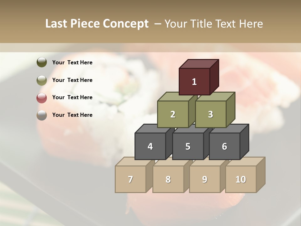 A Plate Of Sushi On A Bamboo Mat PowerPoint Template