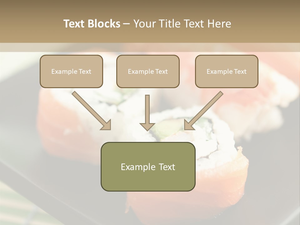 A Plate Of Sushi On A Bamboo Mat PowerPoint Template