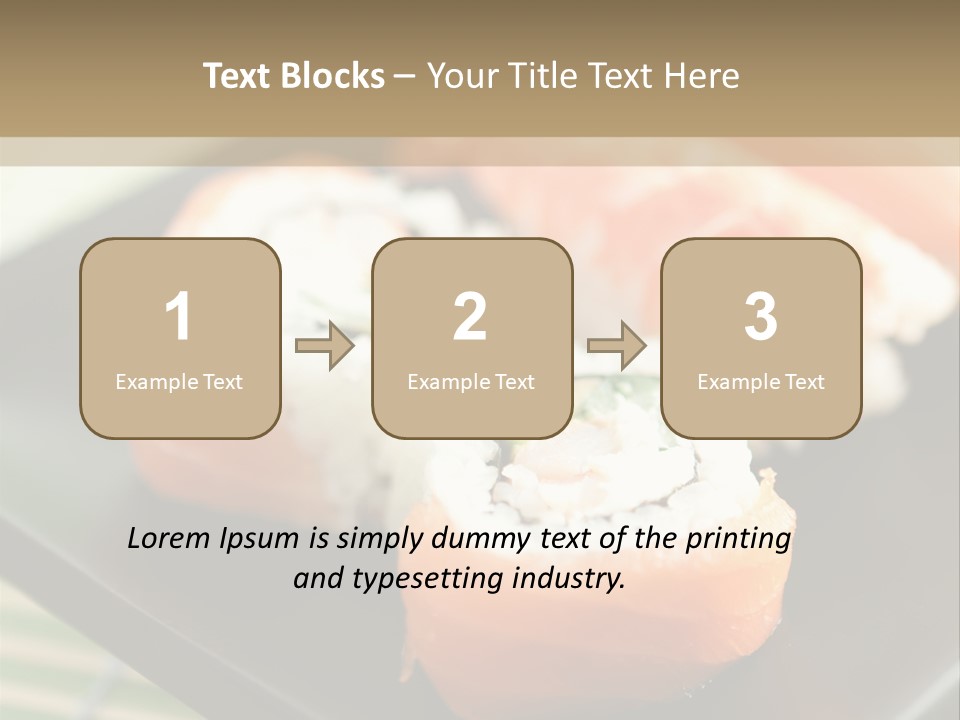 A Plate Of Sushi On A Bamboo Mat PowerPoint Template