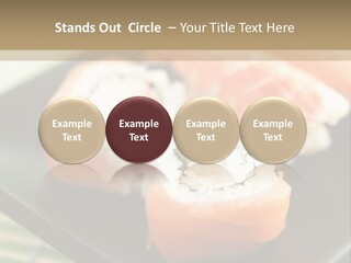 A Plate Of Sushi On A Bamboo Mat PowerPoint Template