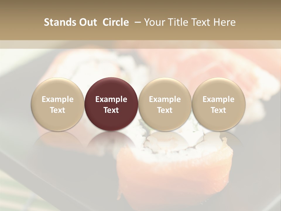 A Plate Of Sushi On A Bamboo Mat PowerPoint Template