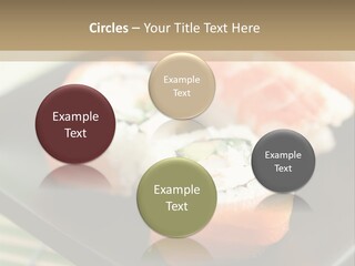 A Plate Of Sushi On A Bamboo Mat PowerPoint Template