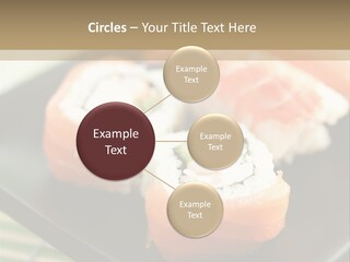 A Plate Of Sushi On A Bamboo Mat PowerPoint Template