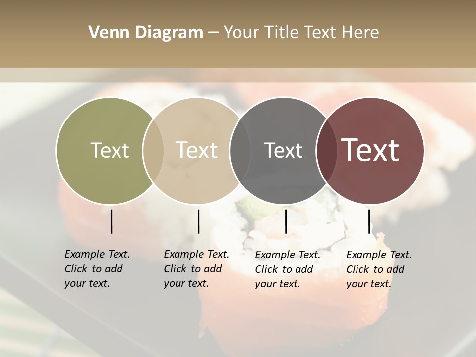 A Plate Of Sushi On A Bamboo Mat PowerPoint Template