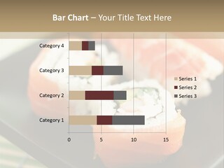A Plate Of Sushi On A Bamboo Mat PowerPoint Template