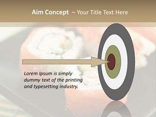 A Plate Of Sushi On A Bamboo Mat PowerPoint Template