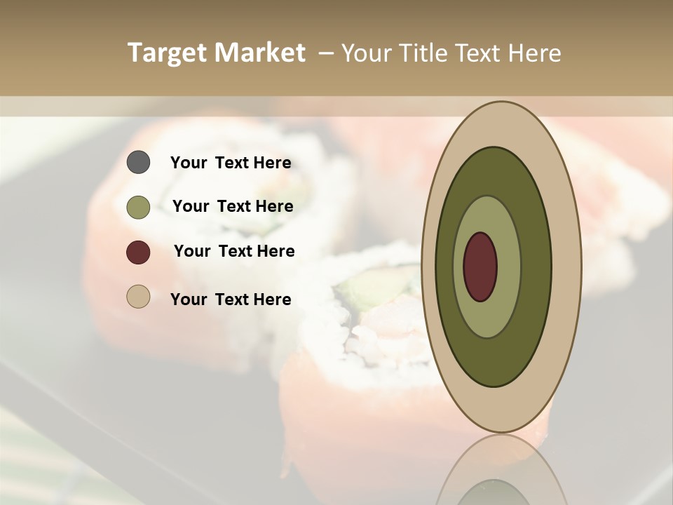A Plate Of Sushi On A Bamboo Mat PowerPoint Template