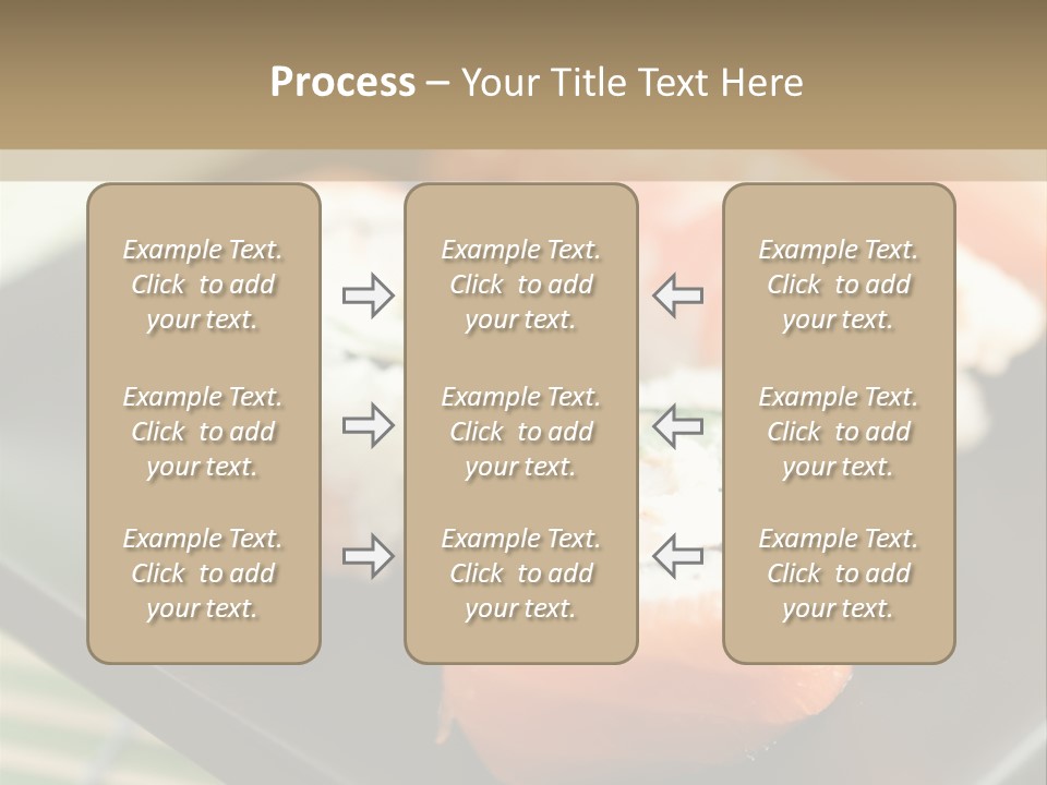 A Plate Of Sushi On A Bamboo Mat PowerPoint Template