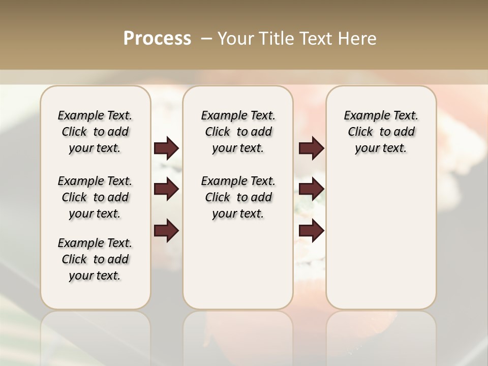 A Plate Of Sushi On A Bamboo Mat PowerPoint Template