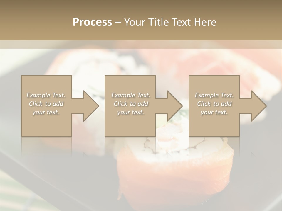 A Plate Of Sushi On A Bamboo Mat PowerPoint Template
