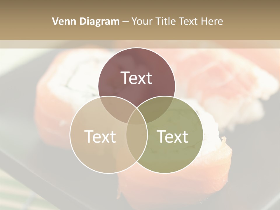 A Plate Of Sushi On A Bamboo Mat PowerPoint Template