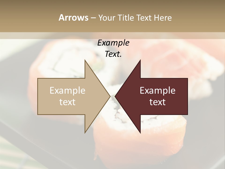 A Plate Of Sushi On A Bamboo Mat PowerPoint Template