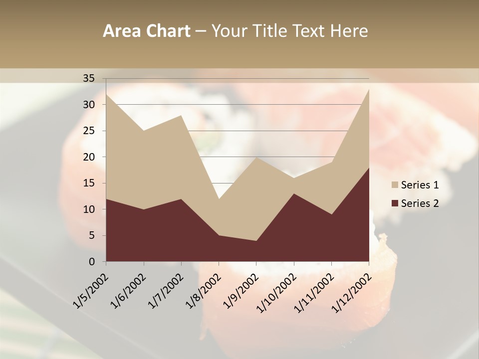 A Plate Of Sushi On A Bamboo Mat PowerPoint Template