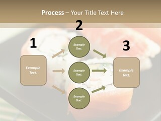 A Plate Of Sushi On A Bamboo Mat PowerPoint Template