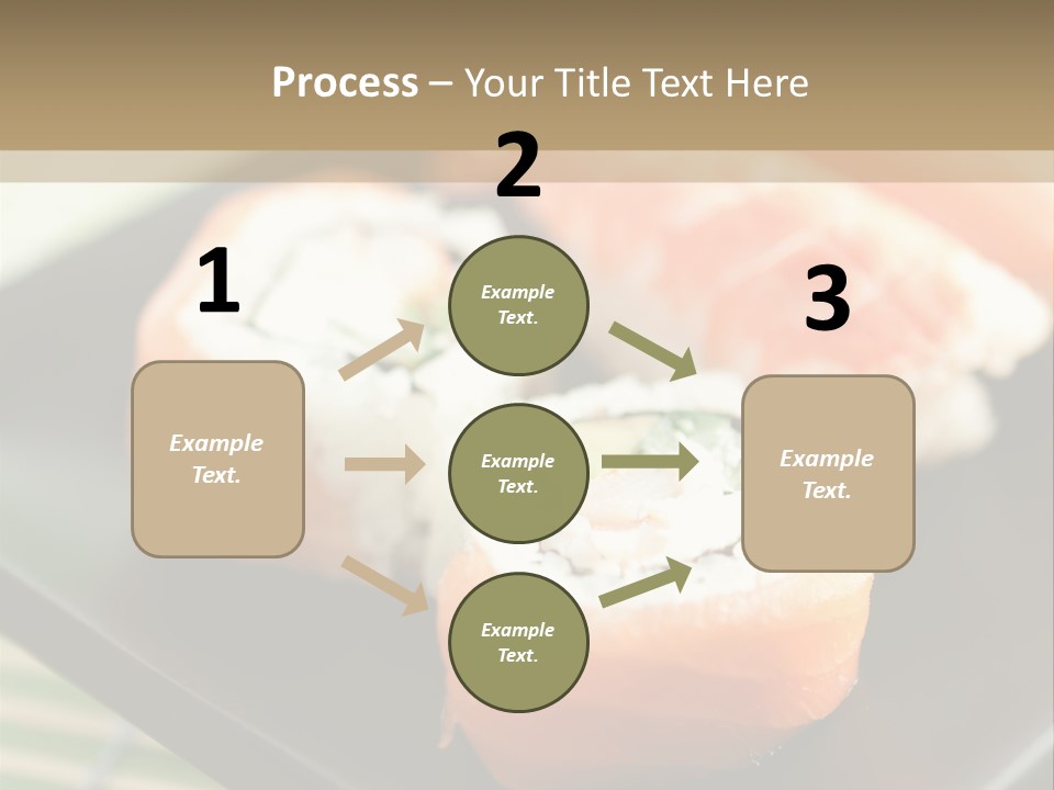 A Plate Of Sushi On A Bamboo Mat PowerPoint Template