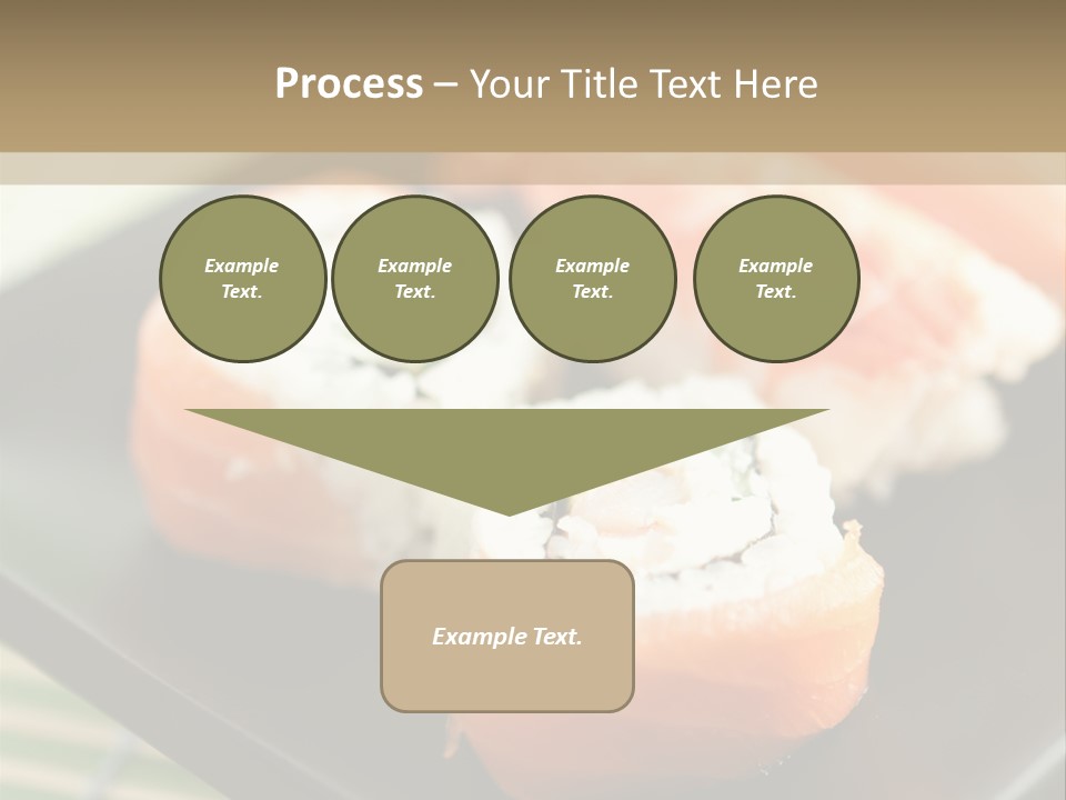 A Plate Of Sushi On A Bamboo Mat PowerPoint Template