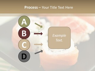 A Plate Of Sushi On A Bamboo Mat PowerPoint Template