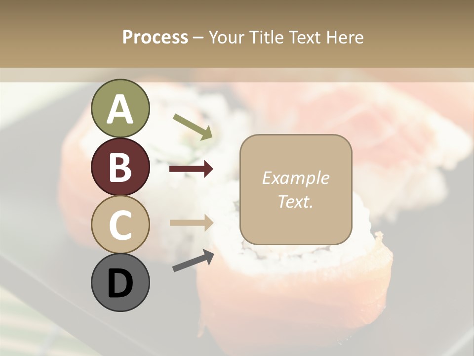 A Plate Of Sushi On A Bamboo Mat PowerPoint Template