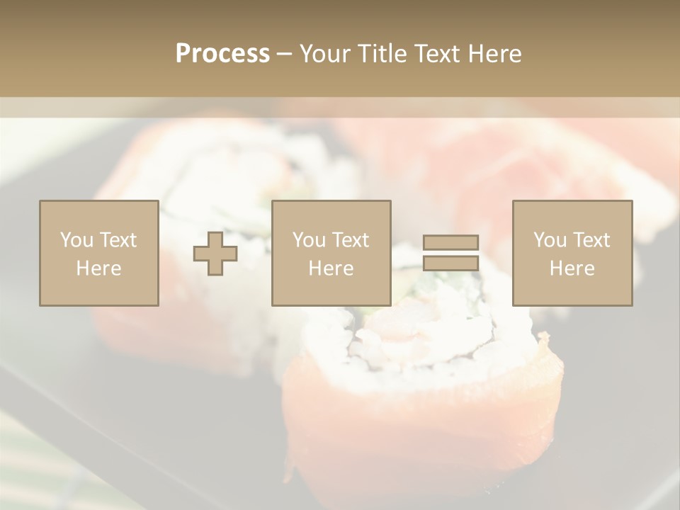 A Plate Of Sushi On A Bamboo Mat PowerPoint Template
