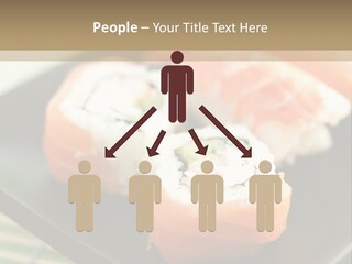 A Plate Of Sushi On A Bamboo Mat PowerPoint Template