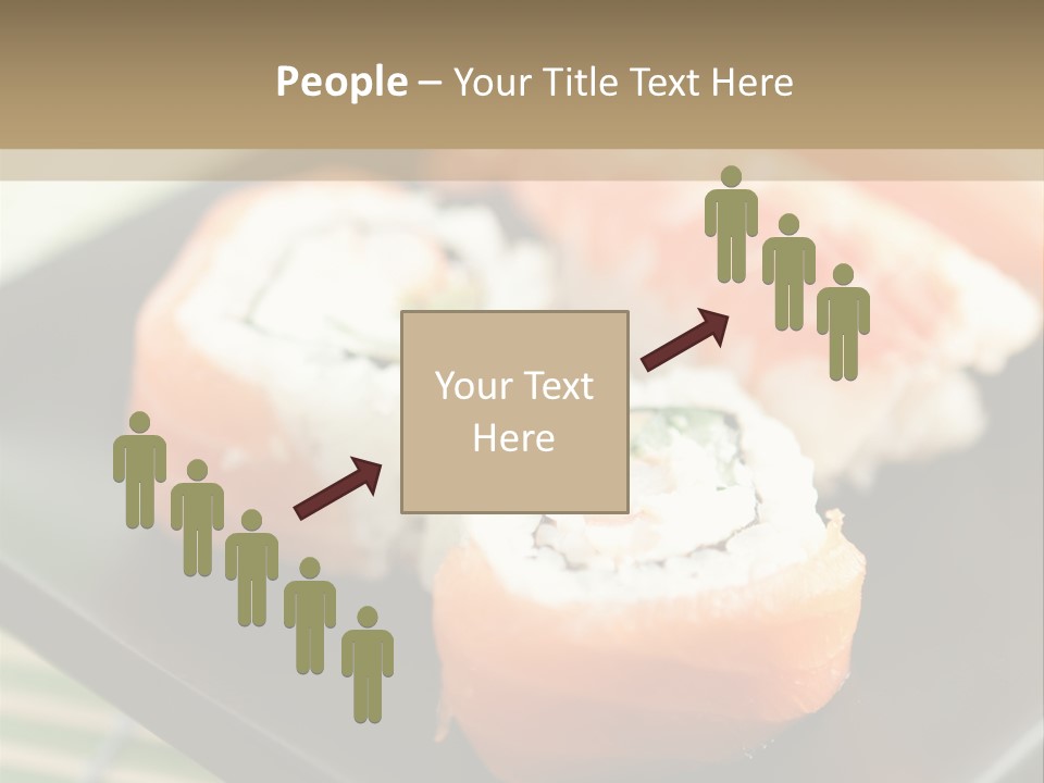 A Plate Of Sushi On A Bamboo Mat PowerPoint Template