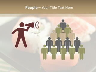 A Plate Of Sushi On A Bamboo Mat PowerPoint Template