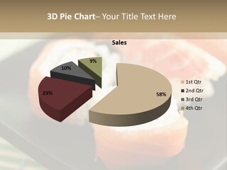 A Plate Of Sushi On A Bamboo Mat PowerPoint Template