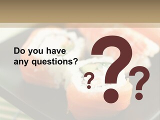 A Plate Of Sushi On A Bamboo Mat PowerPoint Template