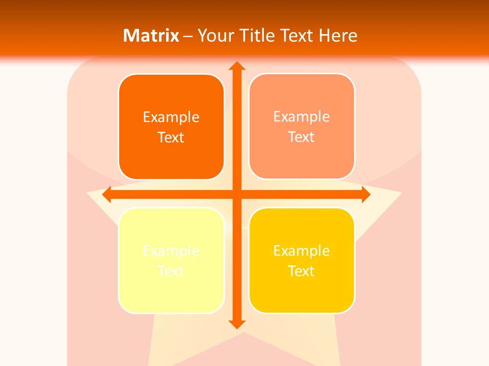 A Yellow Star On An Orange And White Background PowerPoint Template