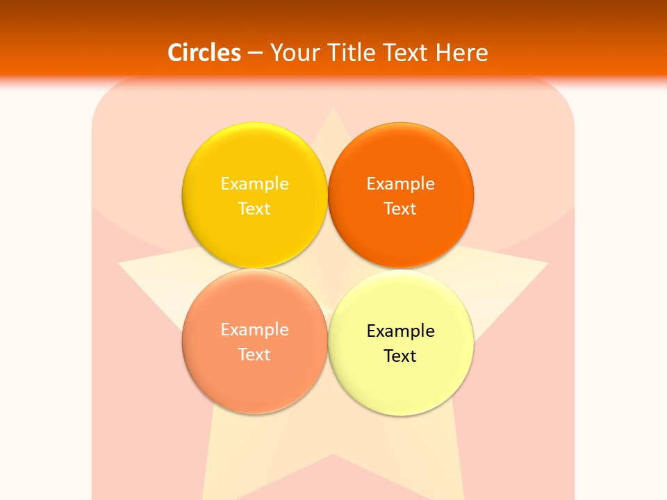 A Yellow Star On An Orange And White Background PowerPoint Template