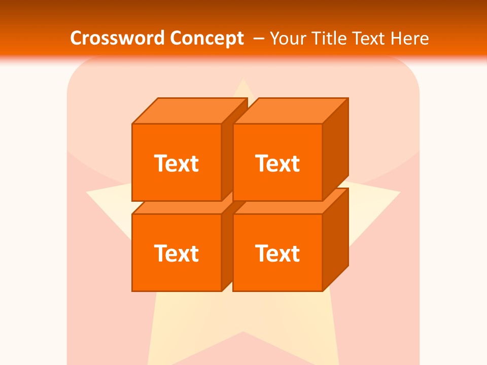 A Yellow Star On An Orange And White Background PowerPoint Template
