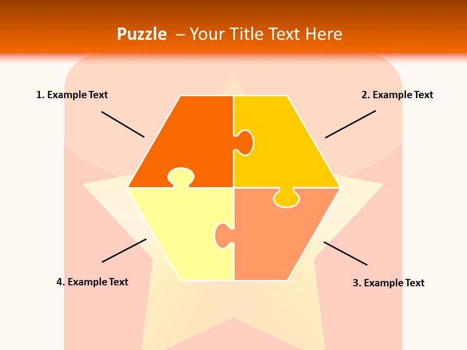 A Yellow Star On An Orange And White Background PowerPoint Template