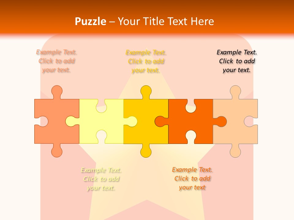 A Yellow Star On An Orange And White Background PowerPoint Template