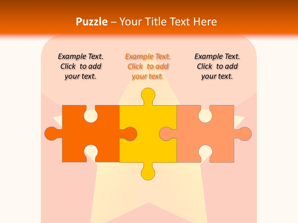 A Yellow Star On An Orange And White Background PowerPoint Template