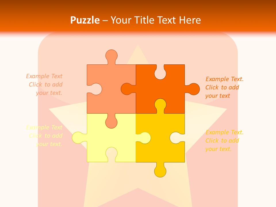 A Yellow Star On An Orange And White Background PowerPoint Template