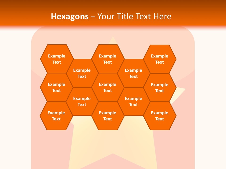 A Yellow Star On An Orange And White Background PowerPoint Template