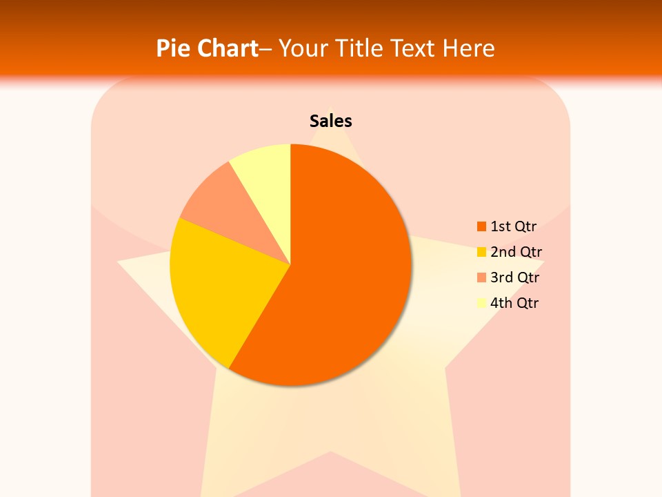 A Yellow Star On An Orange And White Background PowerPoint Template