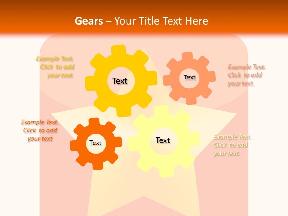 A Yellow Star On An Orange And White Background PowerPoint Template