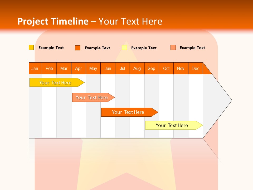 A Yellow Star On An Orange And White Background PowerPoint Template