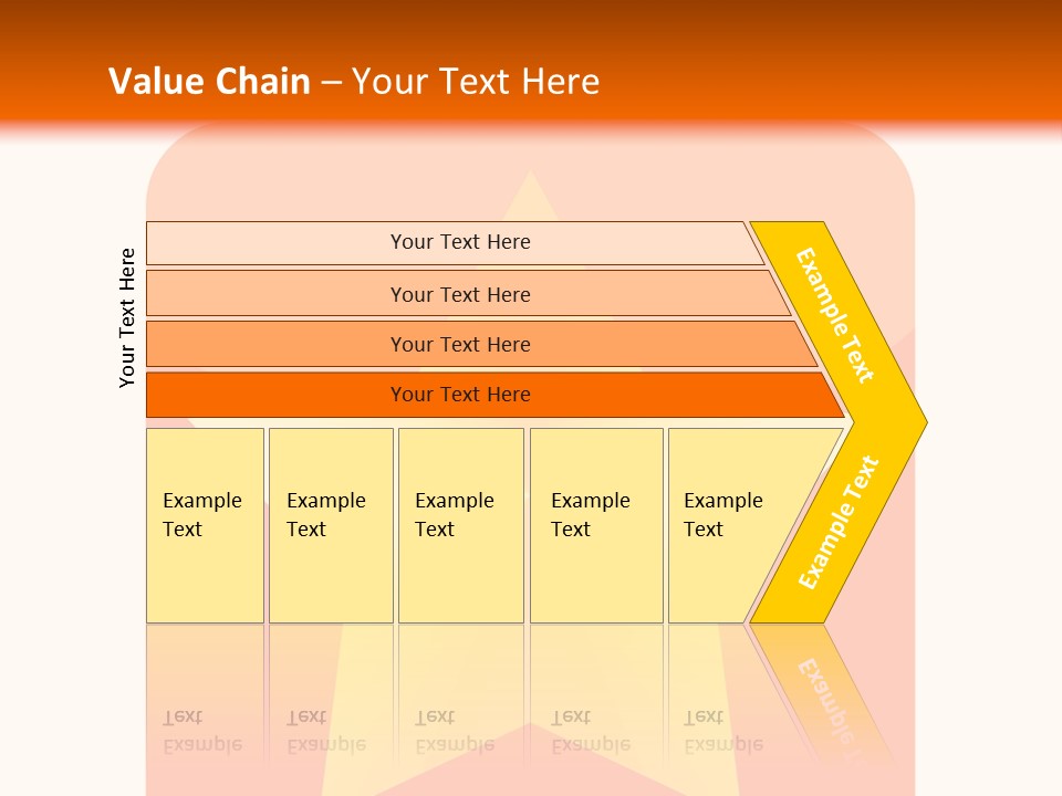 A Yellow Star On An Orange And White Background PowerPoint Template