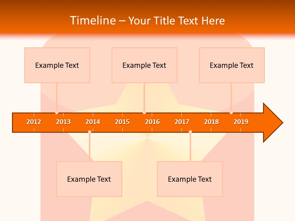 A Yellow Star On An Orange And White Background PowerPoint Template