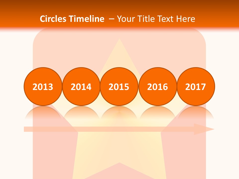 A Yellow Star On An Orange And White Background PowerPoint Template