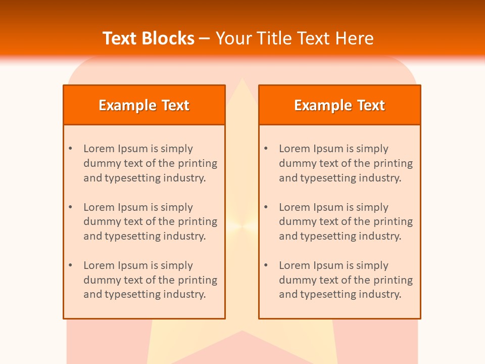 A Yellow Star On An Orange And White Background PowerPoint Template