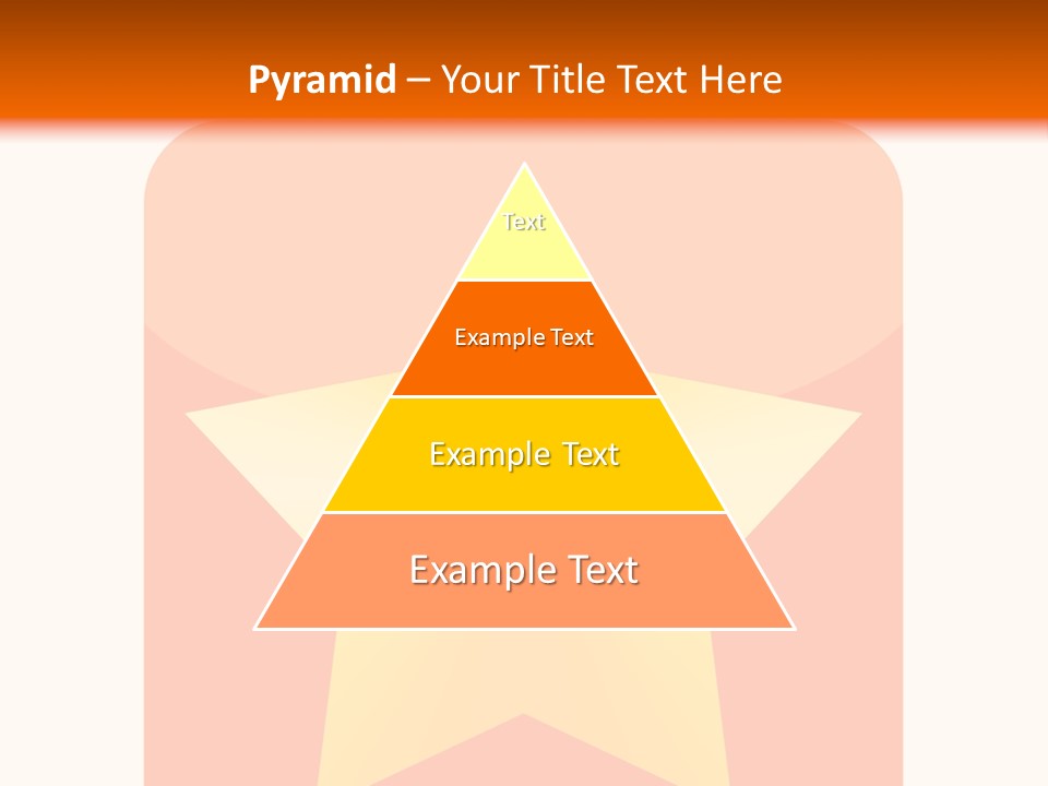 A Yellow Star On An Orange And White Background PowerPoint Template
