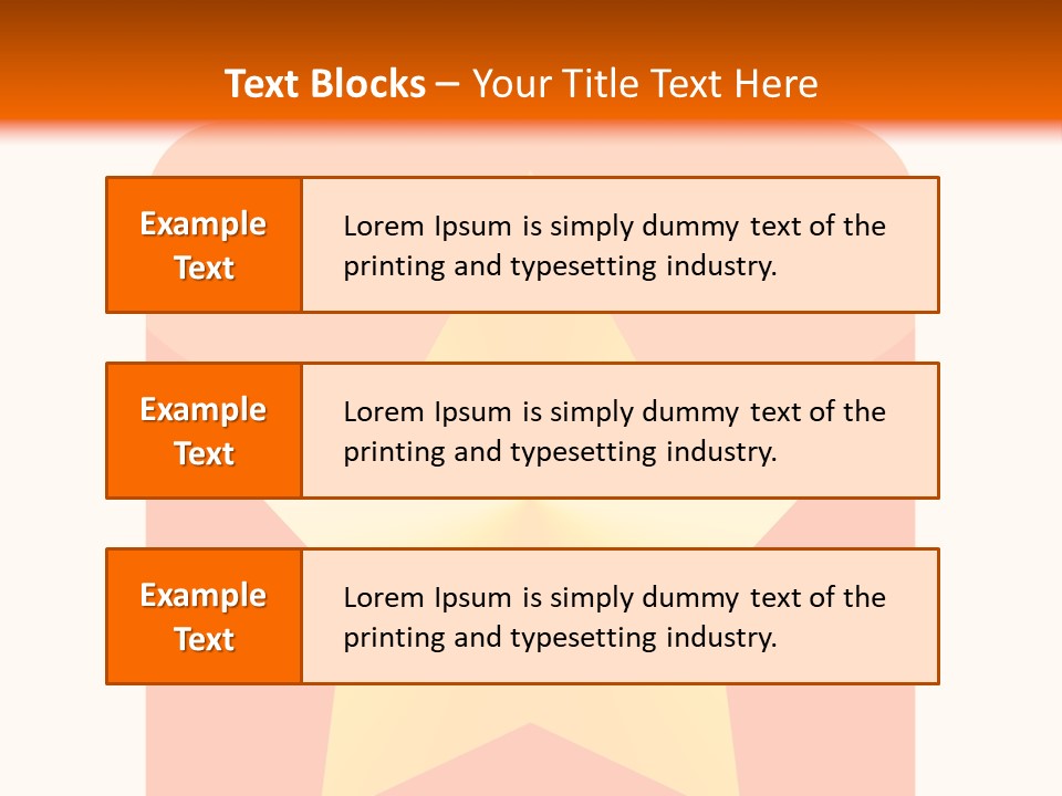 A Yellow Star On An Orange And White Background PowerPoint Template